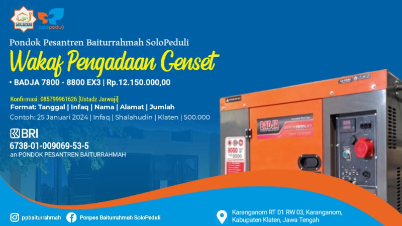 Wakaf Pengadaan Genset